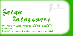 zalan kolozsvari business card
